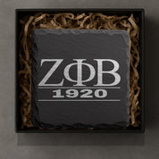 Zeta Phi Beta Sorority Slate Coasters • ZΦB Gift • Founder’s Day Gift • Devastating Diva Gift • Zeta Home Decor • Greek Life Sorority Gift