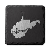 West Virginia Slate Coasters 4x4 Laser Engraved Stone Drink Coasters West Virginia Home Décor Mountain State Established 1863 Gift