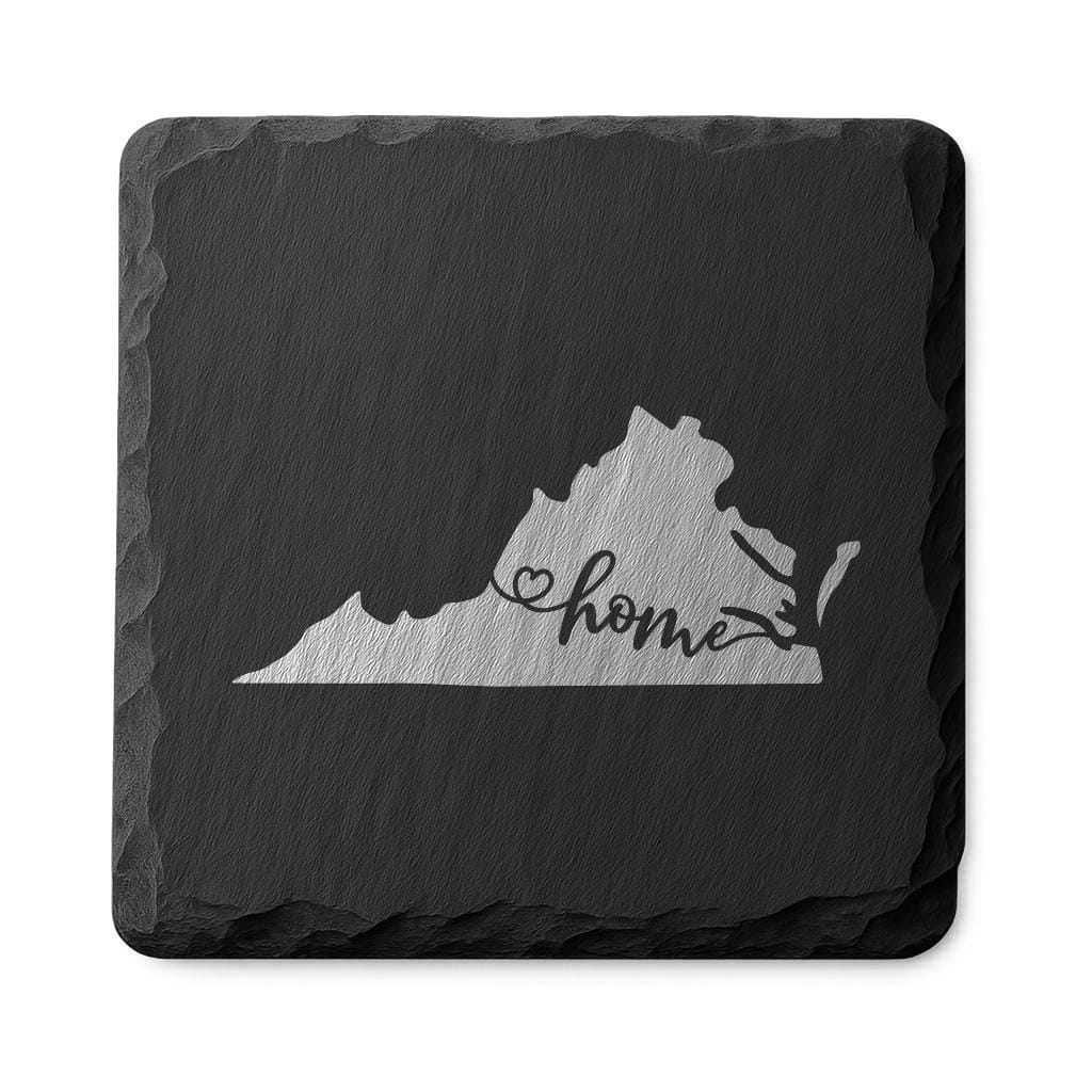 Virginia Slate Coasters 4x4 Laser Engraved Stone Drink Coasters Virginia Home Décor Old Dominion Established 1788 Gift