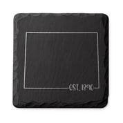 Wyoming Slate Coasters 4x4 Laser Engraved Stone Drink Coasters Wyoming Home Décor Equality State Established 1890 Gift