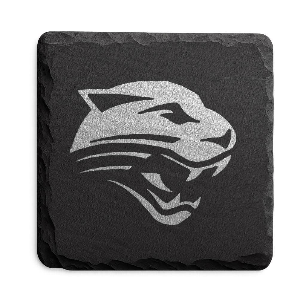 Powell Panthers Slate Coaster • Personalized Jersey Number • Wyoming sportsGift • 4x4 Engraved Stone