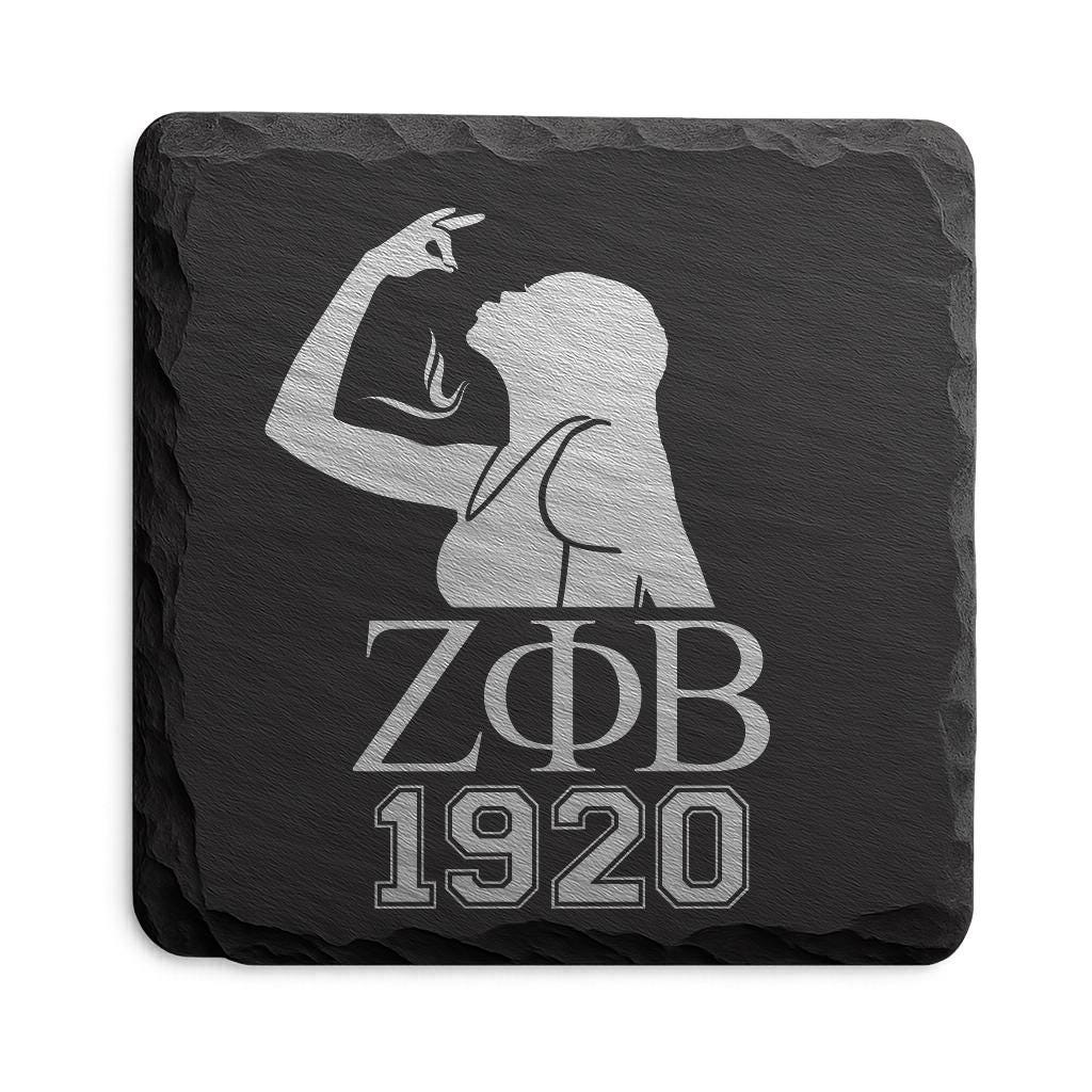 Zeta Phi Beta Sorority Slate Coasters • ZΦB Gift • Founder’s Day Gift • Devastating Diva Gift • Zeta Home Decor • Greek Life Sorority Gift