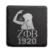 Zeta Phi Beta Sorority Slate Coasters • ZΦB Gift • Founder’s Day Gift • Devastating Diva Gift • Zeta Home Decor • Greek Life Sorority Gift