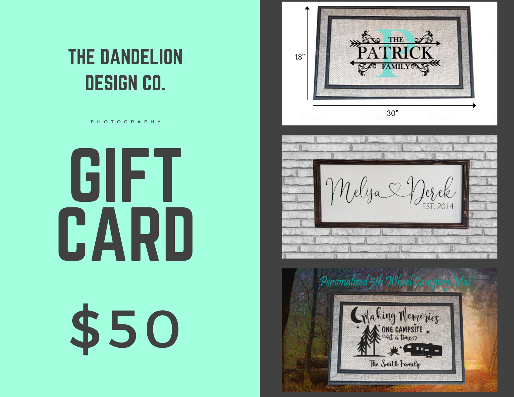 Dandelion Design Co. Gift Card-The Dandelion Design Co