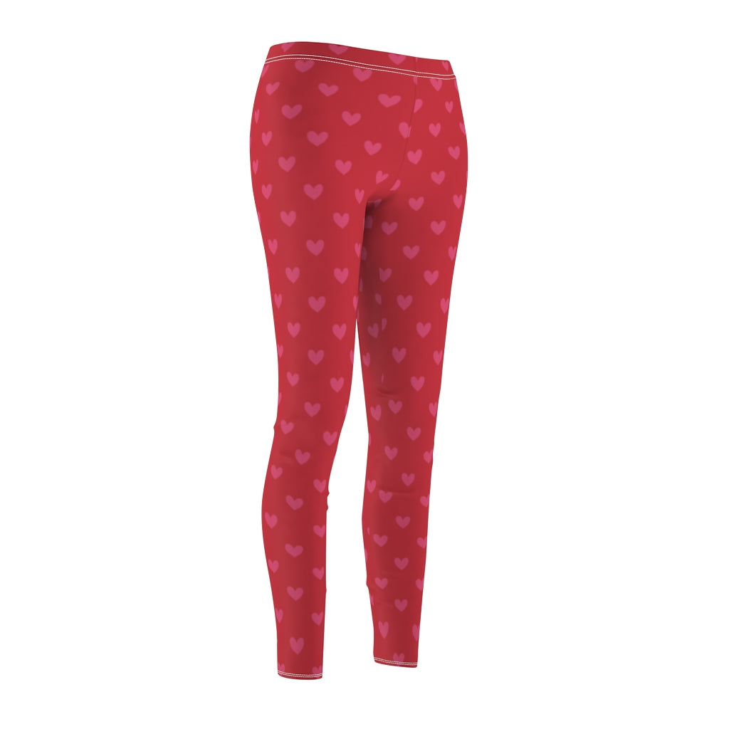 Lots of Hearts Leggings - Super Soft Elastic Fit Leggings-The Dandelion Design Co