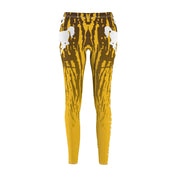 Wyoming Cowboys Leggings - The World Needs More Cowboys Womens Leggings - Women's Cut & Sew Casual Leggings - Brown and Gold-The Dandelion Design Co