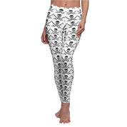 Skull and Crossbones Womens Leggings - Super Soft Elastic Fit Leggings-The Dandelion Design Co