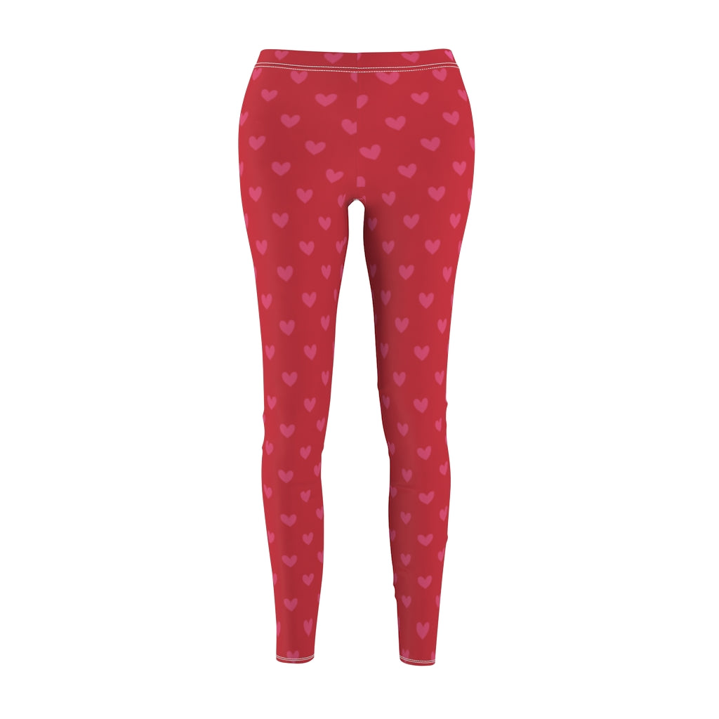 Lots of Hearts Leggings - Super Soft Elastic Fit Leggings-The Dandelion Design Co