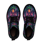 Floral Colored Women's Canvas Boots-The Dandelion Design Co