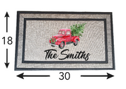 Vintage Truck With Tree Door Mat-The Dandelion Design Co