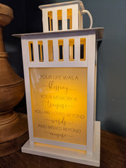 Dad You Left Me Memorial Lantern - Multiple Options - Personalized with your photos! - Remembrance-The Dandelion Design Co