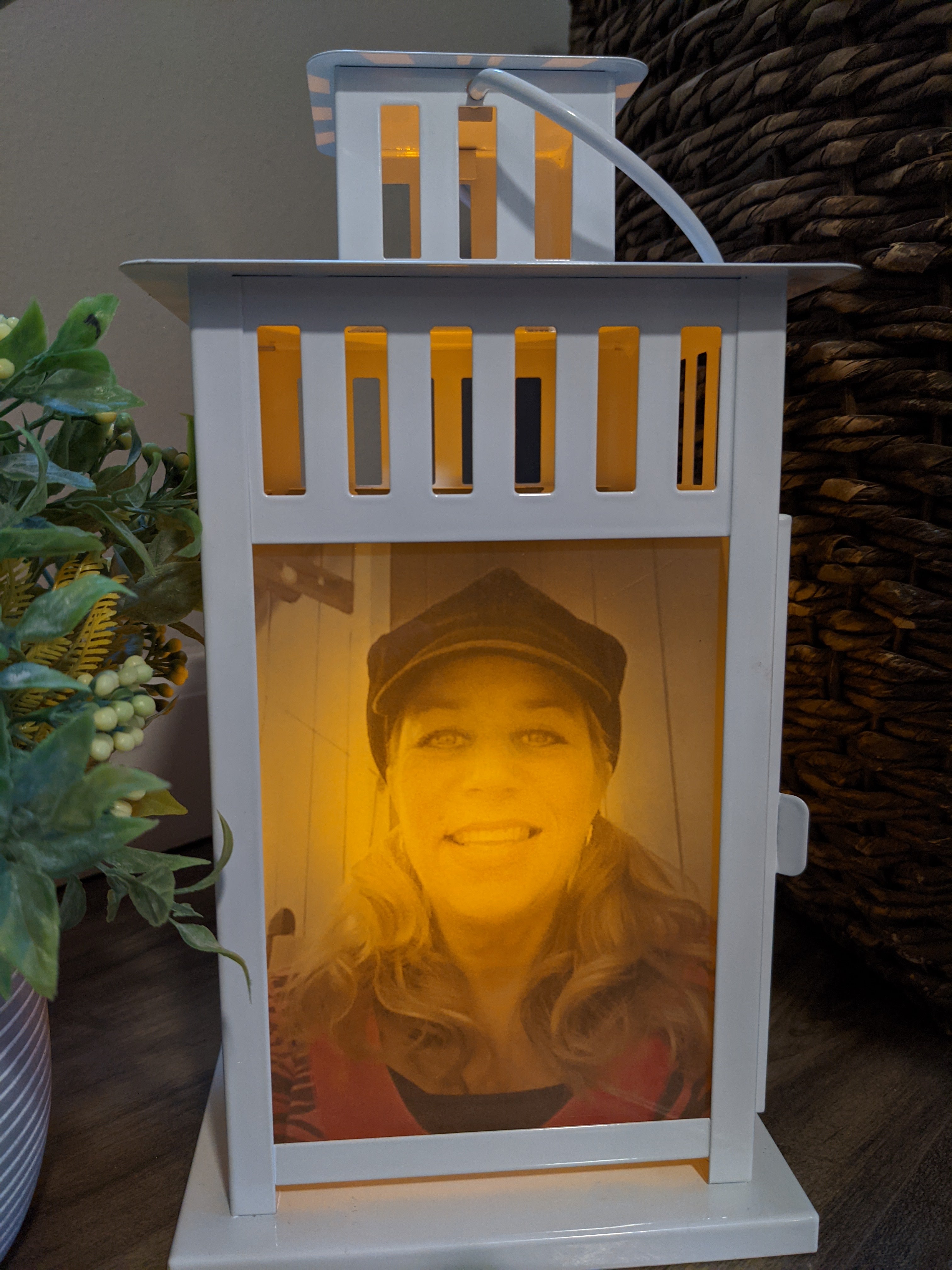 Dad You Left Me Memorial Lantern - Multiple Options - Personalized with your photos! - Remembrance-The Dandelion Design Co