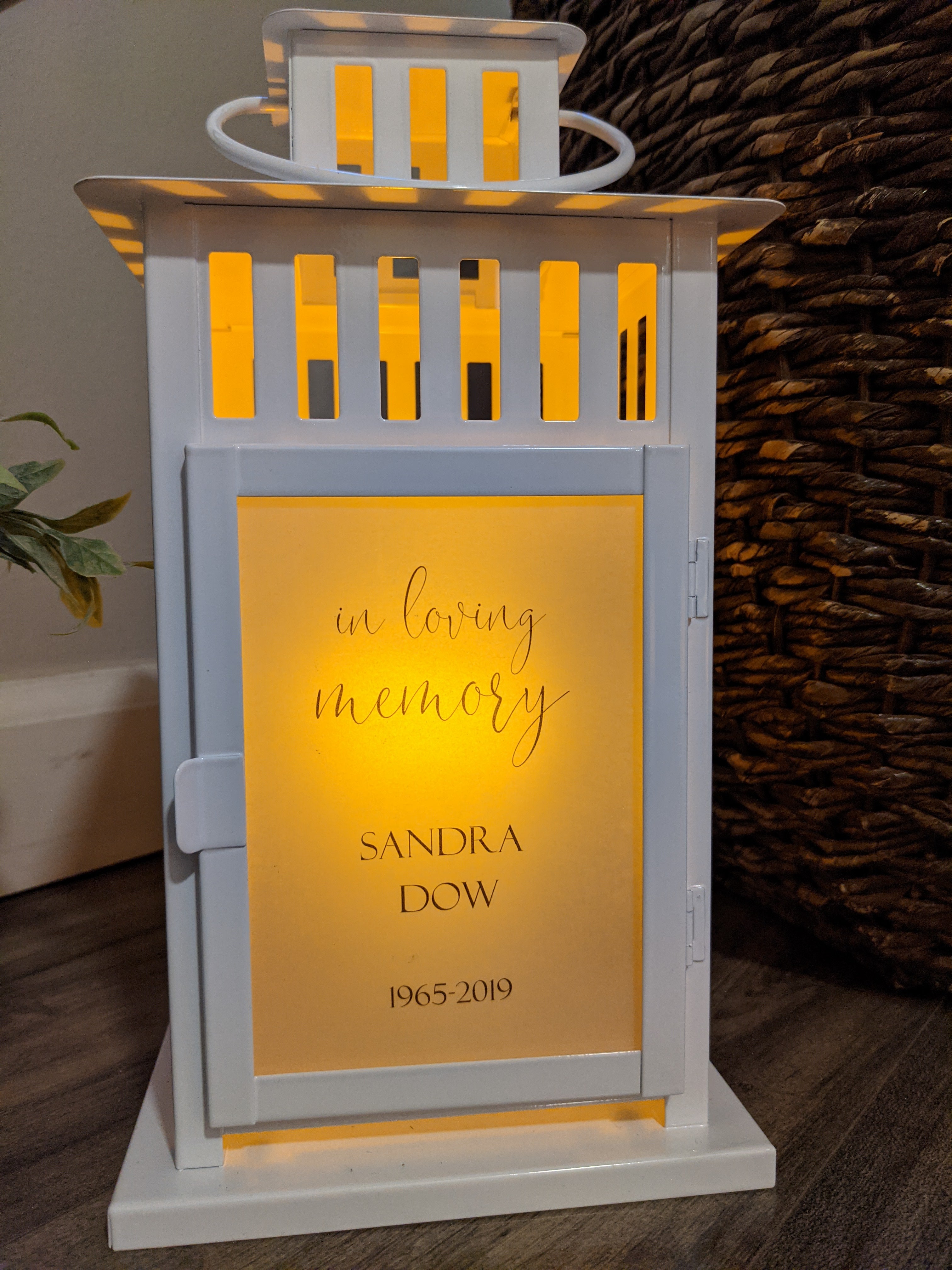 Dad You Left Me Memorial Lantern - Multiple Options - Personalized with your photos! - Remembrance-The Dandelion Design Co
