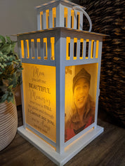 Dad You Left Me Memorial Lantern - Multiple Options - Personalized with your photos! - Remembrance-The Dandelion Design Co