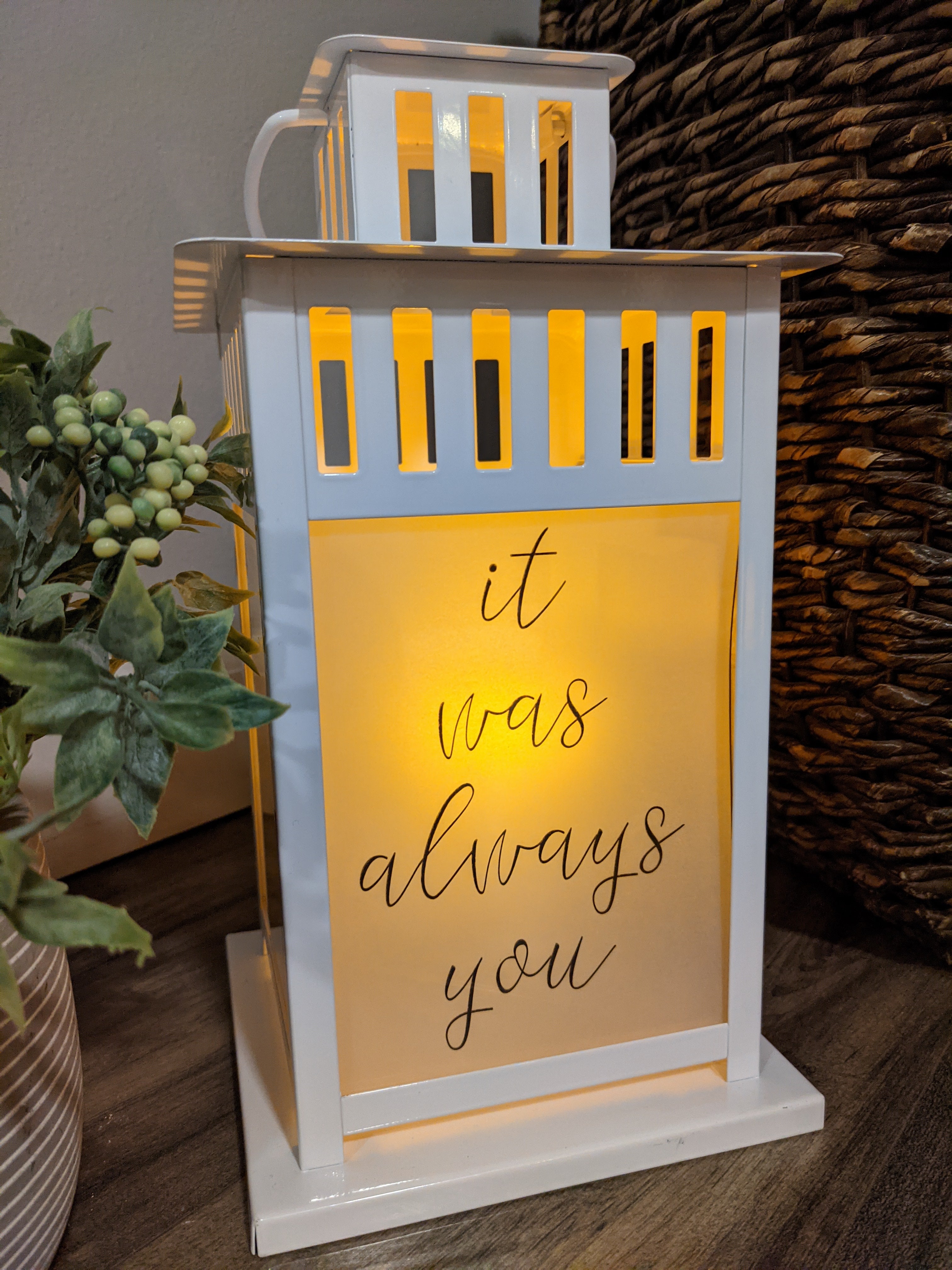 It was Always you Love Lantern - Multiple Options! - Personalized with your photos - Wedding Gift - Anniversary-The Dandelion Design Co