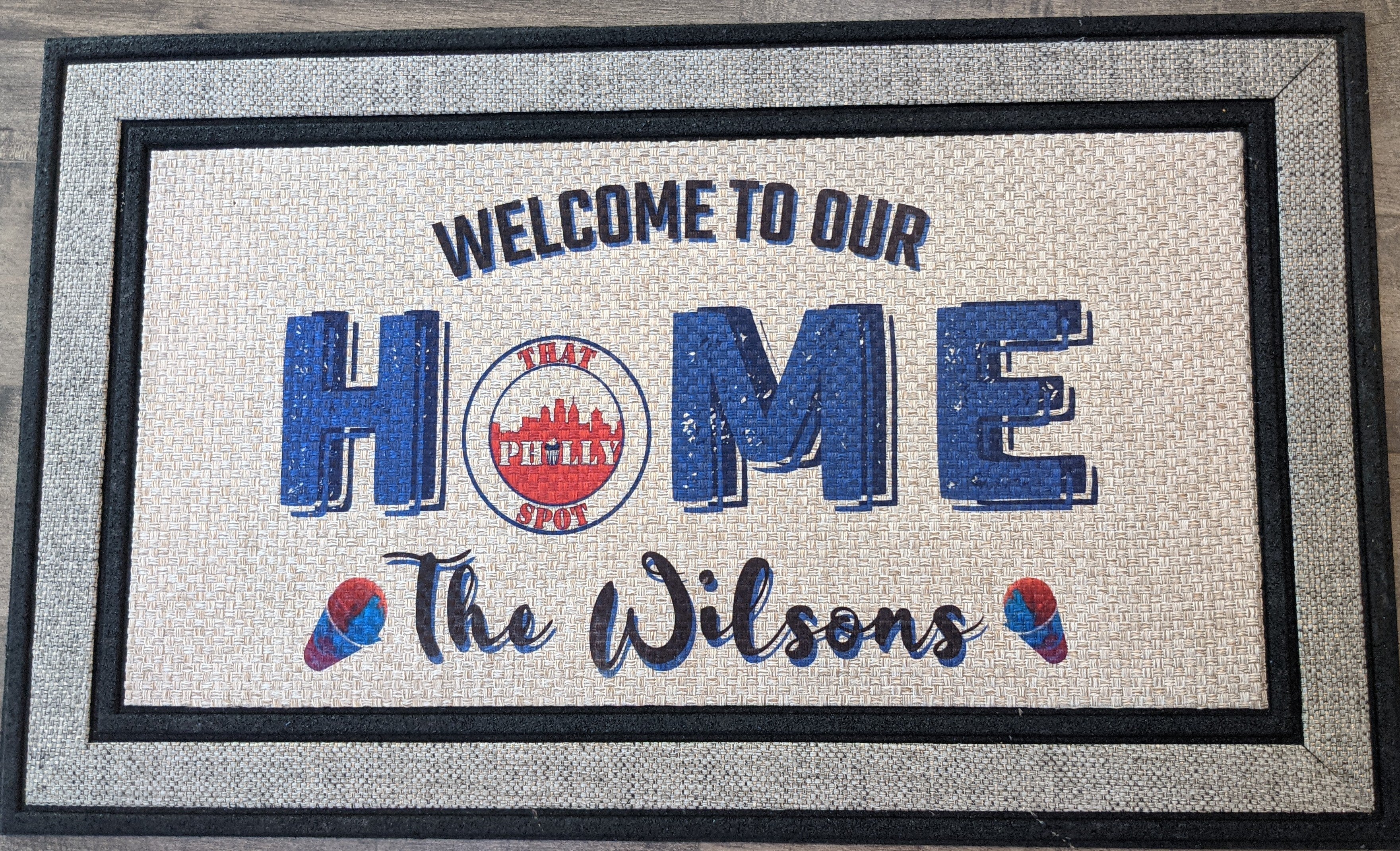 Custom Logo  Personalized Doormat - High Quality Rubber Backed Door Mat