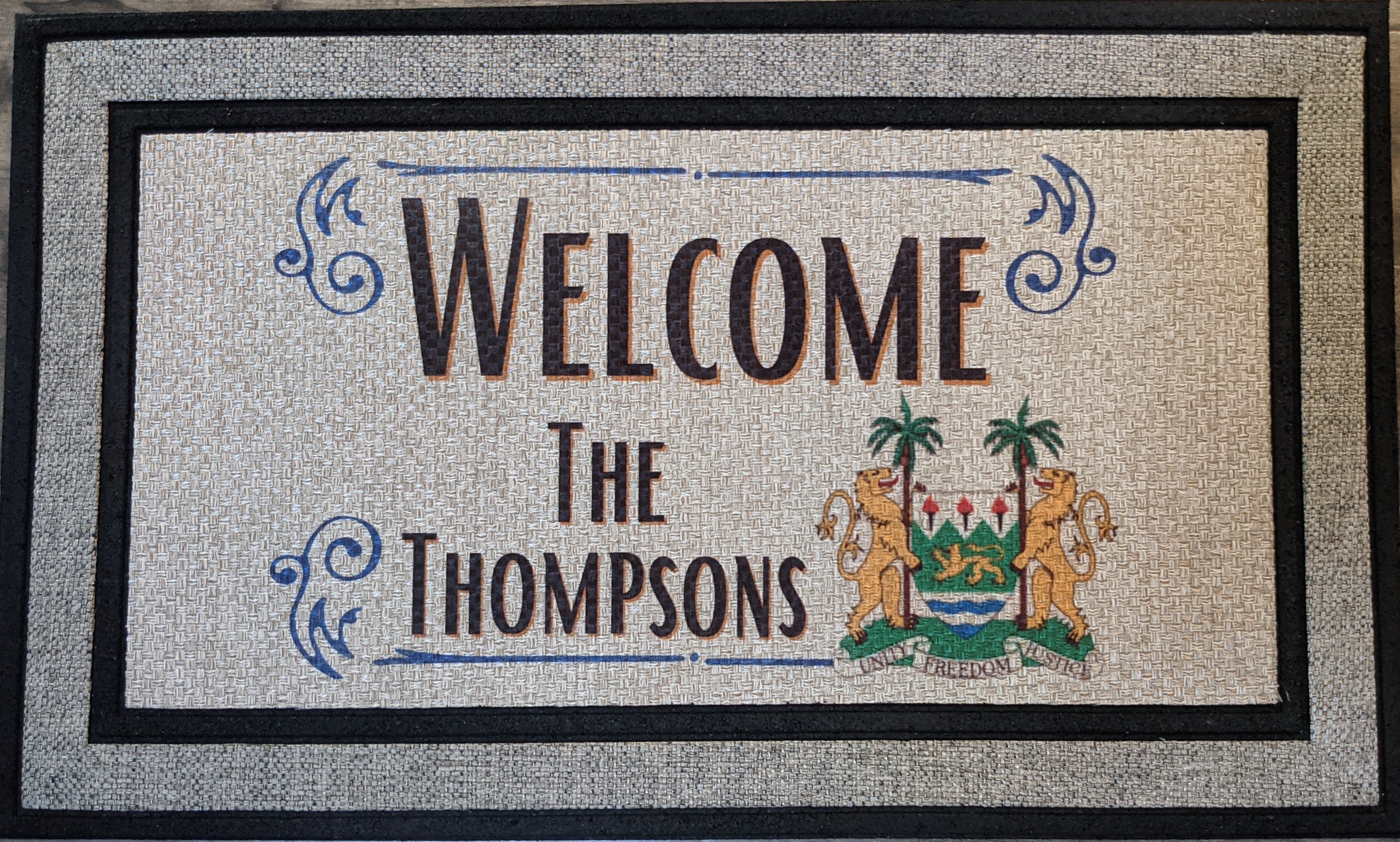 Custom Logo  Personalized Doormat - High Quality Rubber Backed Door Mat