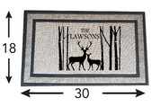 Woodland Deer Door Mat With Personalized Name-The Dandelion Design Co