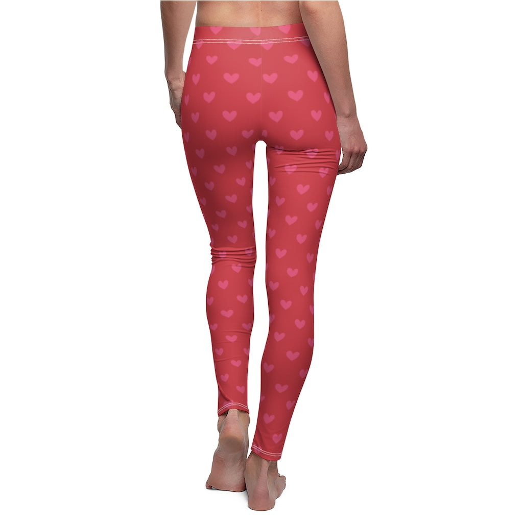 Lots of Hearts Leggings - Super Soft Elastic Fit Leggings-The Dandelion Design Co