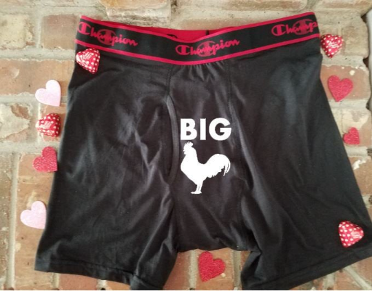 Big Rooster Mens Boxers - Funny Valentines Day Gift - Vanity Underwear-The Dandelion Design Co