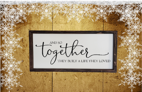 They Built a Life they Loved Family Sign - 10 X 21 Framed Wood Sign-The Dandelion Design Co