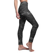 Black Granite Athletic Womens Leggings - Super Soft Elastic Fit Leggings-The Dandelion Design Co