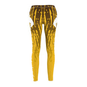 Wyoming Cowboys Leggings - The World Needs More Cowboys Womens Leggings - Women's Cut & Sew Casual Leggings - Brown and Gold-The Dandelion Design Co