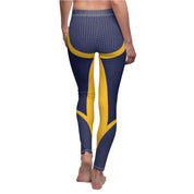 Blue and Gold Women's Leggings - Designer Leggings With Lots of Characters - Sports Team Colors-The Dandelion Design Co