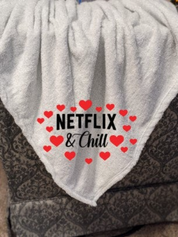 Netflix and Chill Blanket - Valentines Gift-The Dandelion Design Co