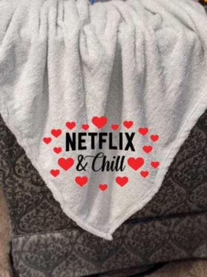 Netflix and Chill Blanket - Valentines Gift-The Dandelion Design Co