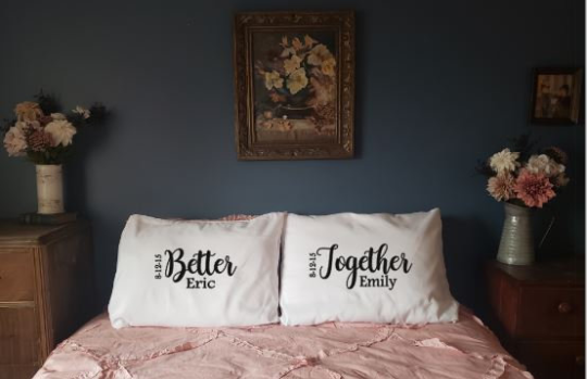 Better Together Personalized Pillows - Anniversary Gifts for Girlfriend - Couples-The Dandelion Design Co
