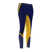 Blue and Gold Women's Leggings - Designer Leggings With Lots of Characters - Sports Team Colors-The Dandelion Design Co