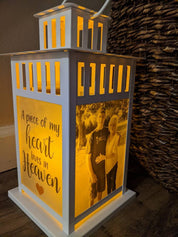 Dad You Left Me Memorial Lantern - Multiple Options - Personalized with your photos! - Remembrance-The Dandelion Design Co