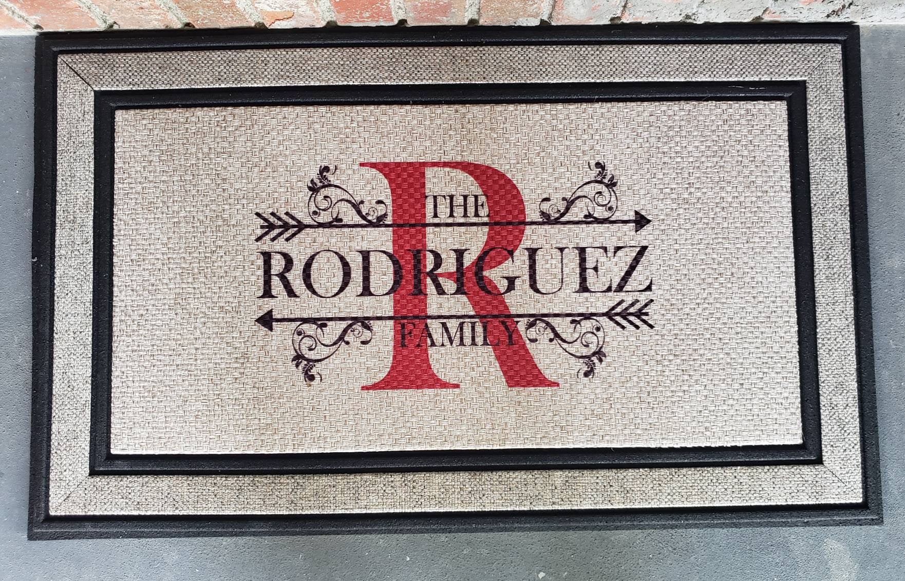 Family Name Monogram Door Mat - Customized Family Name Realtor Gift - Housewarming Gift-The Dandelion Design Co