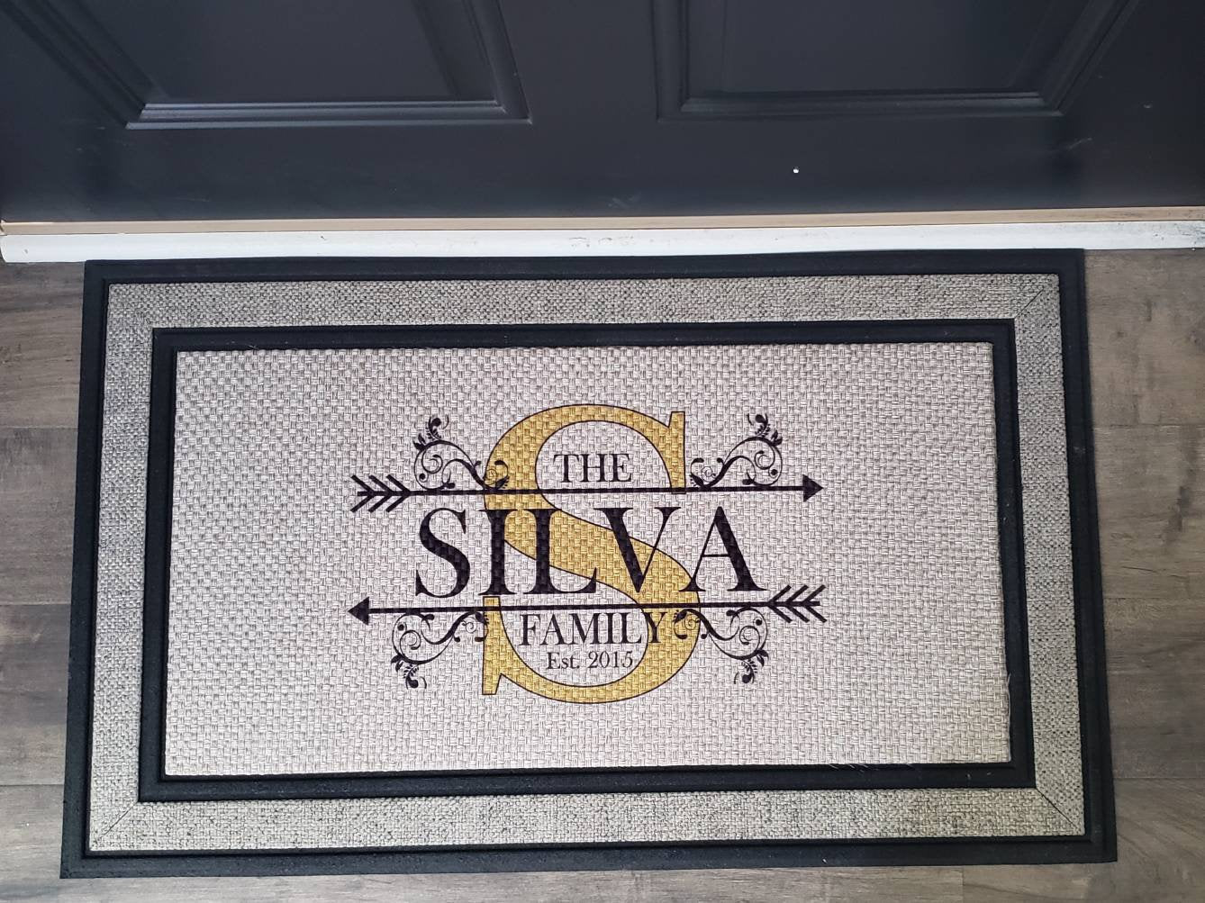 Family Name Monogram Door Mat - Customized Family Name Realtor Gift - Housewarming Gift-The Dandelion Design Co