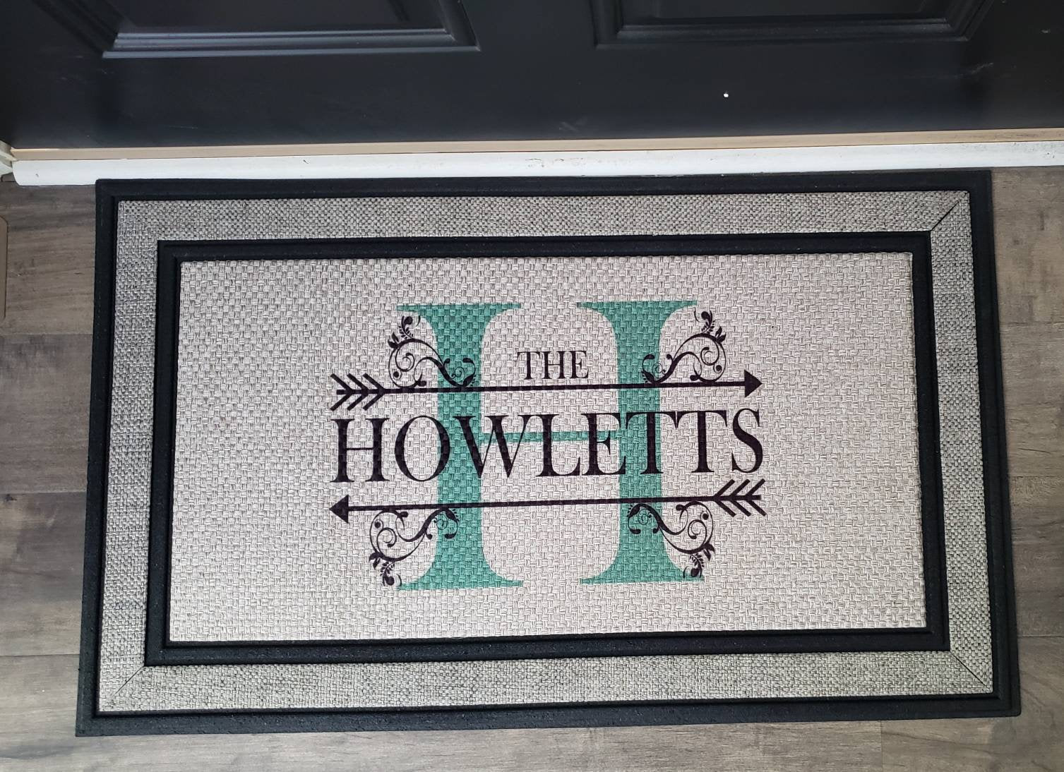 Family Name Monogram Door Mat - Customized Family Name Realtor Gift - Housewarming Gift-The Dandelion Design Co