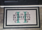 Family Name Monogram Door Mat - Customized Family Name Realtor Gift - Housewarming Gift-The Dandelion Design Co