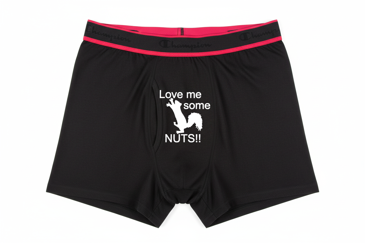 Love Me Some Nuts Men's Boxer Underwear - Funny Valentines Day Gift-The Dandelion Design Co