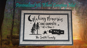 Making Memories One Campsite at a Time Door Mat - 5th Wheel Camper - Personalized-The Dandelion Design Co