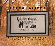 Making Memories One Campsite at a Time Door Mat - Customizable Small Camper-The Dandelion Design Co